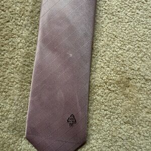 The Tie Bar- Herringbone Vow Mauve Stone Tie